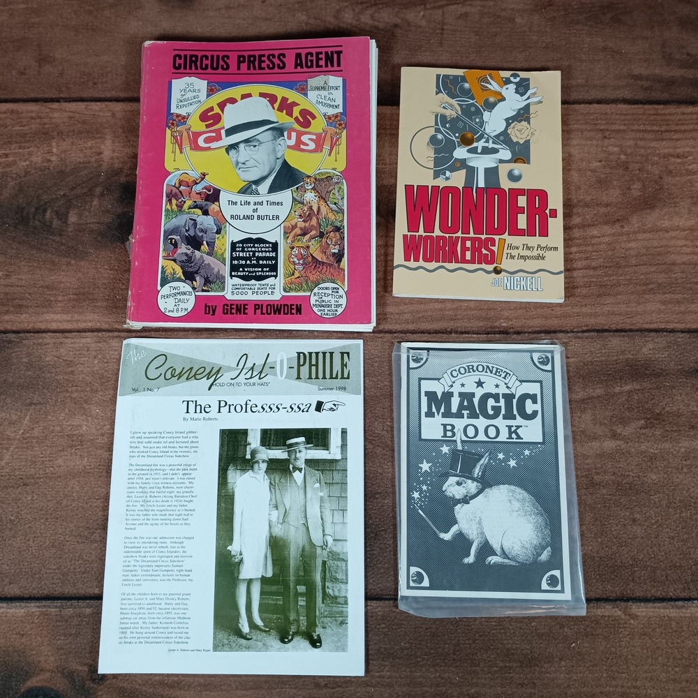 Circus Press Agent Sparks Magic Books Lot Roland Butler Gene Plowden Wonder